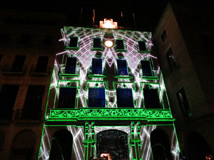 Girona, ciutat de festivals. Festival Internacional de Mapping, FIMG. Fa&ccedil;ana de l'Ajuntament