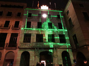 Girona, ciutat de festivals. Festival Internacional de Mapping, FIMG. Fa&ccedil;ana de l'Ajuntament