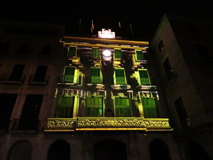 Girona, ciutat de festivals. Festival Internacional de Mapping, FIMG. Fa&ccedil;ana de l'Ajuntament
