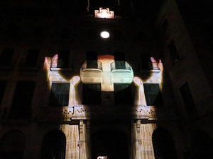 Girona, ciutat de festivals. Festival Internacional de Mapping, FIMG. Fa&ccedil;ana de l'Ajuntament