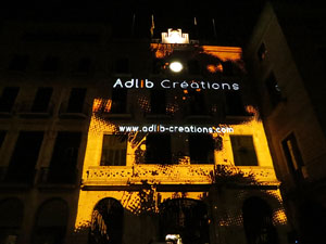 Girona, ciutat de festivals. Festival Internacional de Mapping, FIMG. Fa&ccedil;ana de l'Ajuntament