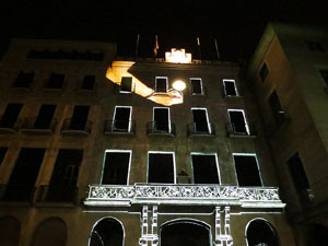 Girona, ciutat de festivals. Festival Internacional de Mapping, FIMG. Fa&ccedil;ana de l'Ajuntament