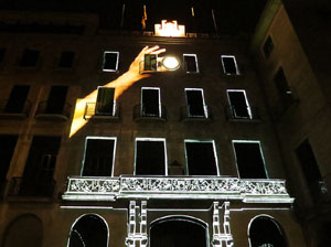 Girona, ciutat de festivals. Festival Internacional de Mapping, FIMG. Fa&ccedil;ana de l'Ajuntament