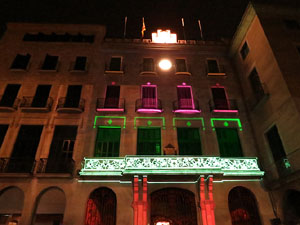 Girona, ciutat de festivals. Festival Internacional de Mapping, FIMG. Fa&ccedil;ana de l'Ajuntament