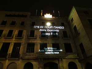 Girona, ciutat de festivals. Festival Internacional de Mapping, FIMG. Fa&ccedil;ana de l'Ajuntament