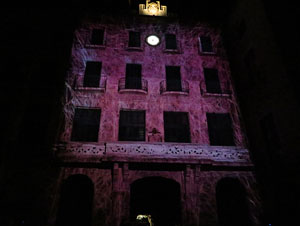 Girona, ciutat de festivals. Festival Internacional de Mapping, FIMG. Fa&ccedil;ana de l'Ajuntament