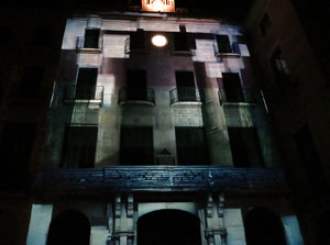 Girona, ciutat de festivals. Festival Internacional de Mapping, FIMG. Fa&ccedil;ana de l'Ajuntament