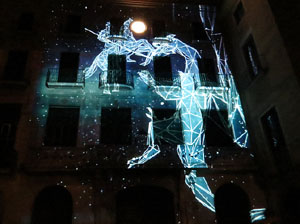 Girona, ciutat de festivals. Festival Internacional de Mapping, FIMG. Fa&ccedil;ana de l'Ajuntament