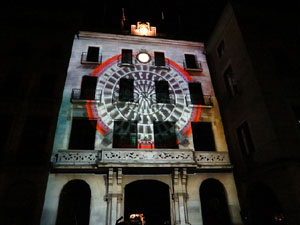 Girona, ciutat de festivals. Festival Internacional de Mapping, FIMG. Fa&ccedil;ana de l'Ajuntament