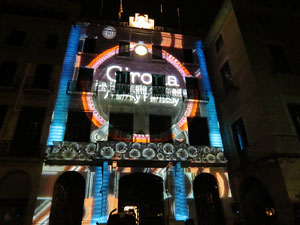 Girona, ciutat de festivals. Festival Internacional de Mapping, FIMG. Fa&ccedil;ana de l'Ajuntament