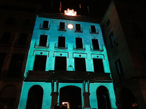 Girona, ciutat de festivals. Festival Internacional de Mapping, FIMG. Fa&ccedil;ana de l'Ajuntament