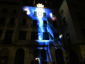 Girona, ciutat de festivals. Festival Internacional de Mapping, FIMG. Fa&ccedil;ana de l'Ajuntament