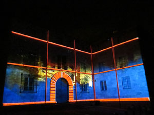 Girona, ciutat de festivals. Festival Internacional de Mapping, FIMG. Fa&ccedil;ana de la  Casa Pastors