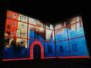 Girona, ciutat de festivals. Festival Internacional de Mapping, FIMG. Fa&ccedil;ana de la  Casa Pastors