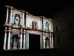 Girona, ciutat de festivals. Festival Internacional de Mapping, FIMG. Fa&ccedil;ana de la  Casa Pastors