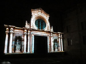 Girona, ciutat de festivals. Festival Internacional de Mapping, FIMG. Fa&ccedil;ana de la  Casa Pastors