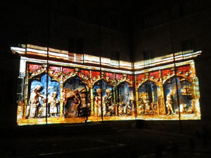 Girona, ciutat de festivals. Festival Internacional de Mapping, FIMG. Fa&ccedil;ana de la  Casa Pastors