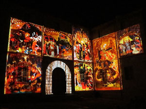 Girona, ciutat de festivals. Festival Internacional de Mapping, FIMG. Fa&ccedil;ana de la  Casa Pastors