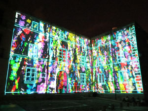 Girona, ciutat de festivals. Festival Internacional de Mapping, FIMG. Fa&ccedil;ana de la  Casa Pastors