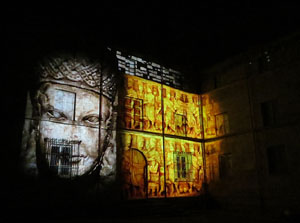 Girona, ciutat de festivals. Festival Internacional de Mapping, FIMG. Fa&ccedil;ana de la  Casa Pastors