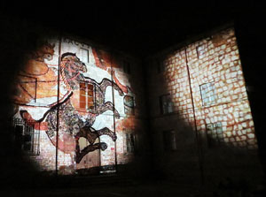 Girona, ciutat de festivals. Festival Internacional de Mapping, FIMG. Fa&ccedil;ana de la  Casa Pastors