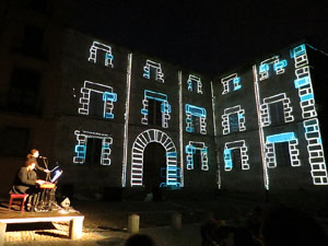 Girona, ciutat de festivals. Festival Internacional de Mapping, FIMG. Fa&ccedil;ana de la  Casa Pastors