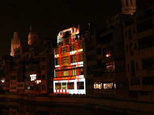 Girona, ciutat de festivals. Festival Internacional de Mapping, FIMG. Fa&ccedil;ana de la  Casa Mas&oacute;