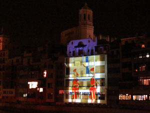 Girona, ciutat de festivals. Festival Internacional de Mapping, FIMG. Fa&ccedil;ana de la  Casa Mas&oacute;