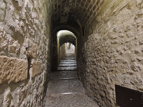 El carrer de Sant Llorenç, en ple Call jueu de Girona