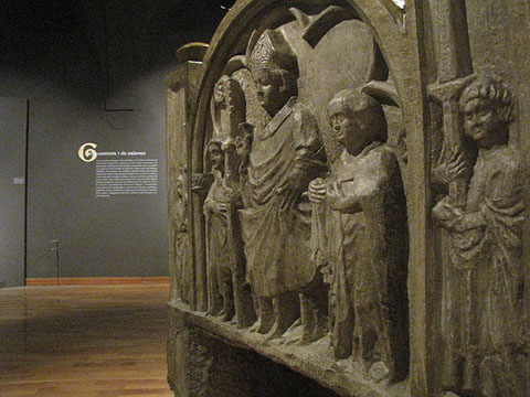 Les instal·lacions de l'exposició durant la inauguració
