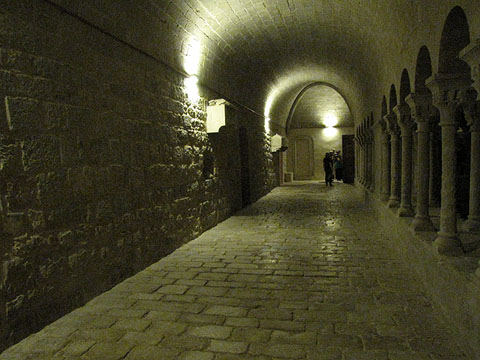El claustre de Sant Daniel, de nit