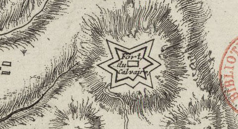 Pl&agrave;nol de Girona i les seves defenses, fet per l'ex&egrave;rcit franc&egrave;s durant la campanya de 1694