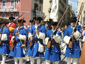 Girona resisteix! Jornades de recreaci&oacute; hist&ograve;rica de la Guerra de Successi&oacute;. Escaramussa al Pont de Pedra