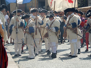 Girona resisteix! Jornades de recreaci&oacute; hist&ograve;rica de la Guerra de Successi&oacute;. Escaramussa al Pont de Pedra