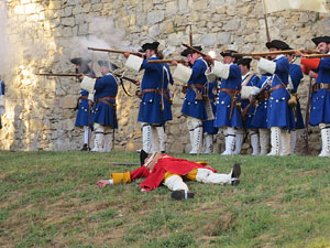 Girona resisteix! Jornades de recreaci&oacute; hist&ograve;rica de la Guerra de Successi&oacute;. Recreaci&oacute; dels combats de 1705
