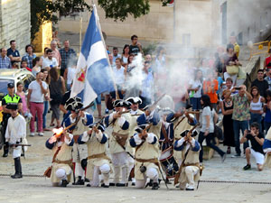 Girona resisteix! Jornades de recreaci&oacute; hist&ograve;rica de la Guerra de Successi&oacute;. Recreaci&oacute; dels combats de 1705