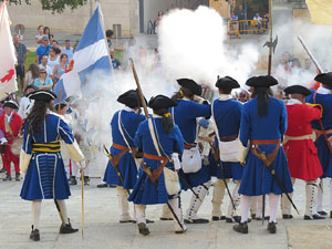 Girona resisteix! Jornades de recreaci&oacute; hist&ograve;rica de la Guerra de Successi&oacute;. Recreaci&oacute; dels combats de 1705
