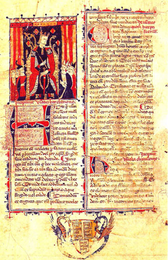 Els Usatici Barchinone (Usatges de Barcelona) i els Usalia Cathalonie d'Alfons II d'Aragó