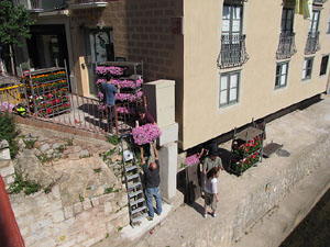 Girona Temps de Flors 2014. Preparació dels muntatges florals