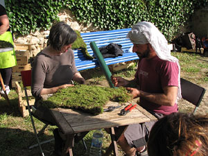 Girona Temps de Flors 2014. Preparació dels muntatges florals