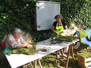 Girona Temps de Flors 2014. Preparació dels muntatges florals