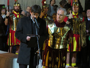 Inauguració de l'escultura de Domènec Fita