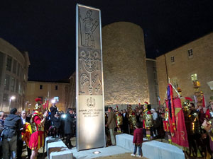 Inauguració de l'escultura de Domènec Fita