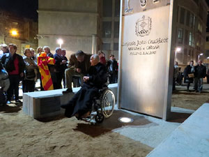 Inauguració de l'escultura de Domènec Fita