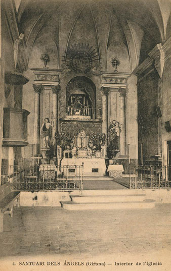 Interior del santuari dels &Agrave;ngels, 1900-1920