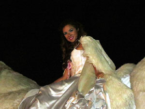 Fires de Girona 2014. Espectacle la bella i les b&egrave;sties, a c&agrave;rrec de Carros de Foc