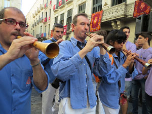 Fires de Girona 2014. Diada castellera amb Marrecs de Salt, Minyons de Terrassa i Capgrossos de Mataró