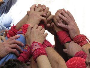 Fires de Girona 2014. Diada castellera amb Marrecs de Salt, Minyons de Terrassa i Capgrossos de Mataró