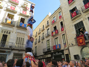 Fires de Girona 2014. Diada castellera amb Marrecs de Salt, Minyons de Terrassa i Capgrossos de Matar&oacute;