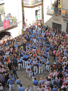 Fires de Girona 2014. Diada castellera amb Marrecs de Salt, Minyons de Terrassa i Capgrossos de Matar&oacute;